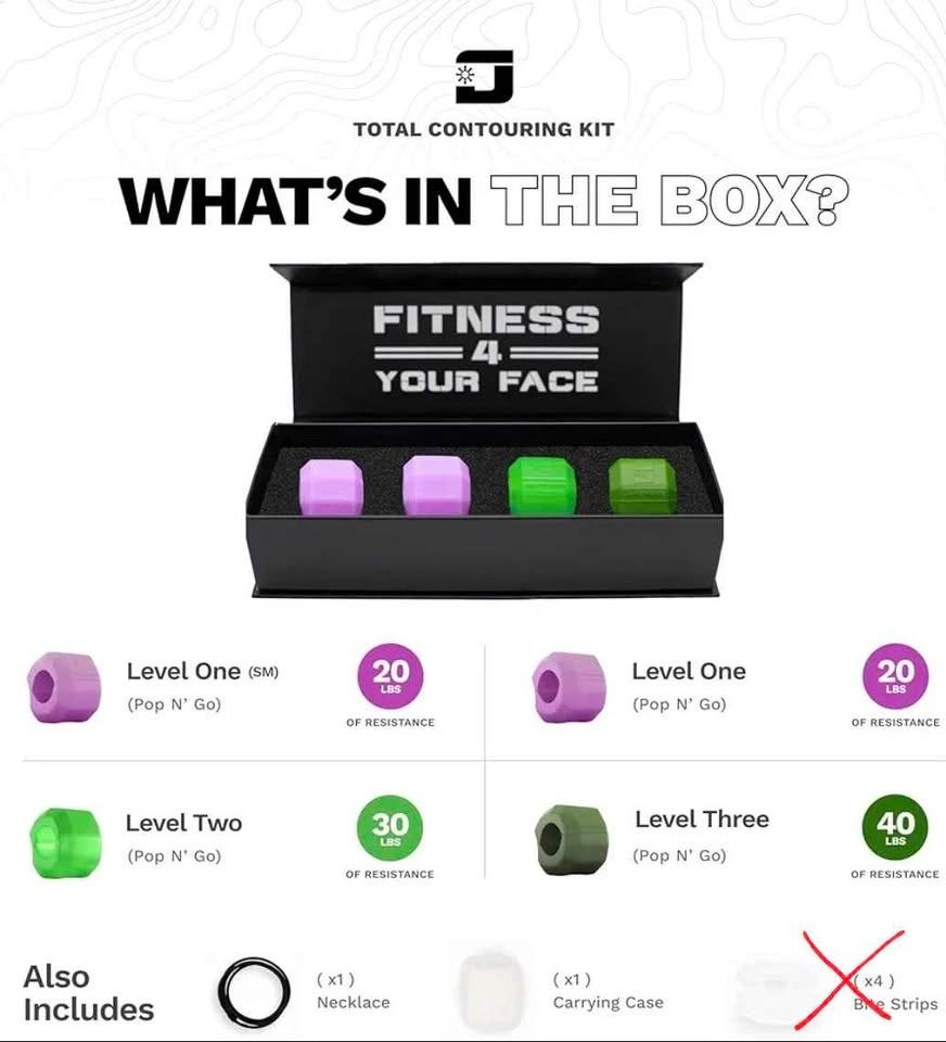Jawzrsize Total Contouring Kit Jaw Exerciser for Women - photo 2