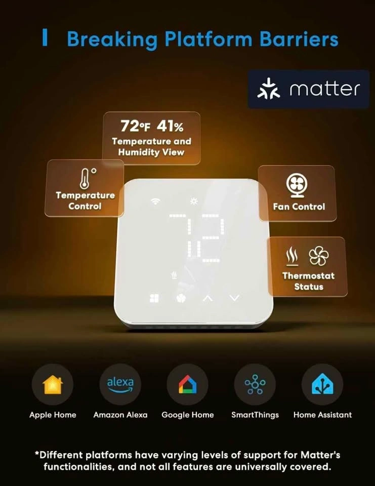 Meross Smart Thermostat WiFi Matter Alexa Apple Home Google - photo 2