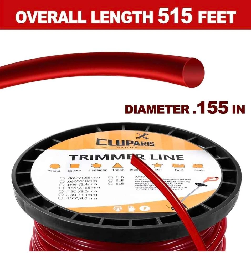 Cluparis .155-inch 515-ft 5-pound Red Trimmer Line - photo 2