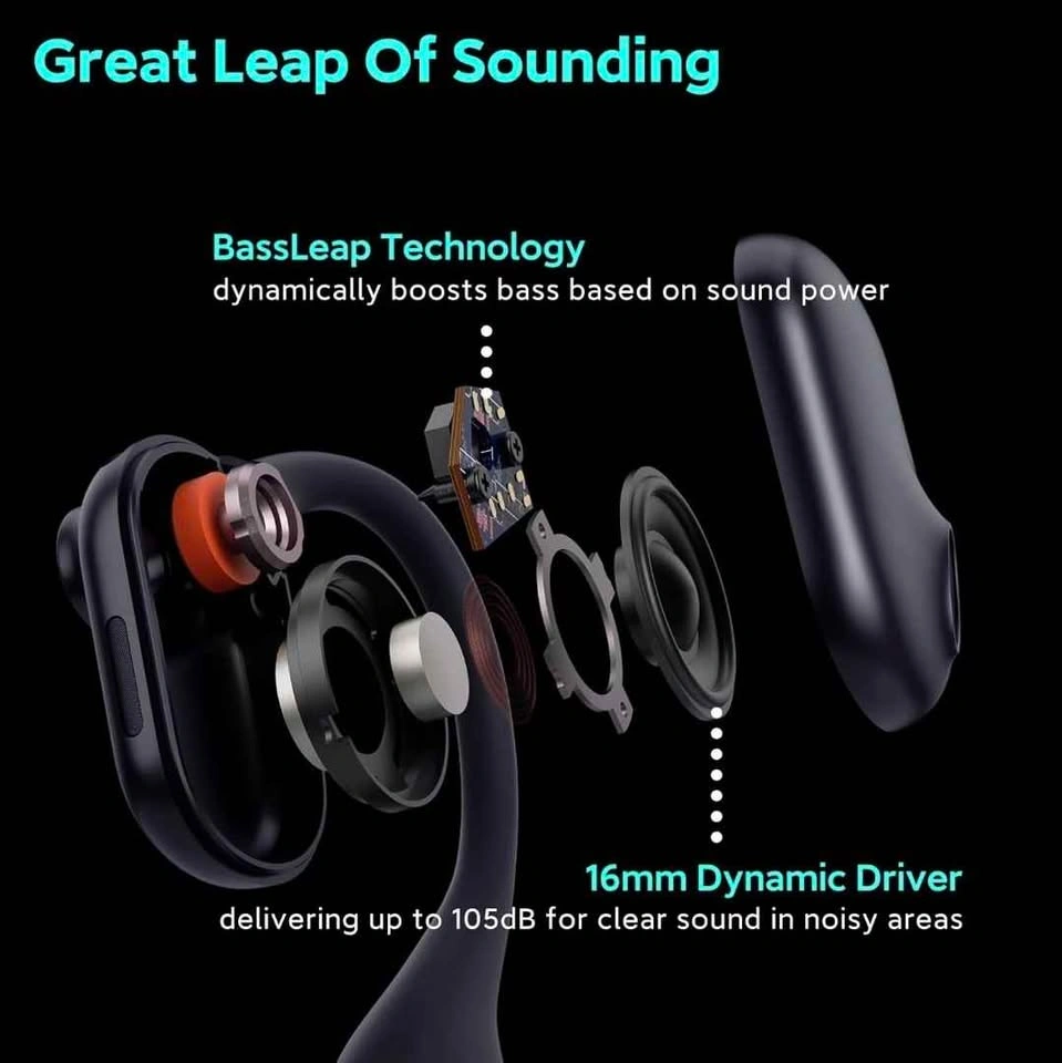 oleap P200b Pro Open Ear Wireless Headset Noise Cancelling Mic - photo 3