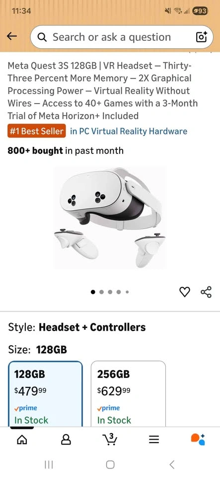 Meta Quest 3 VR Headset - photo 2
