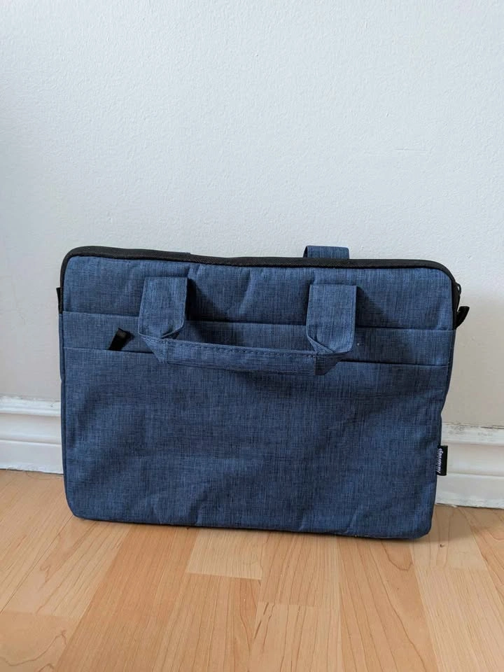 Subblue Denim-Style Laptop Messenger Bag - photo 2
