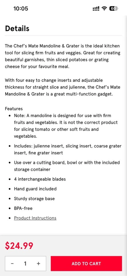 Mandoline Slicer Grater Set - photo 3