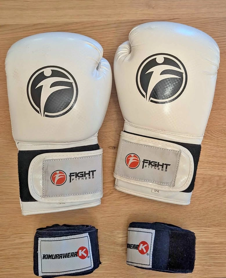 Boxing gloves and hand wraps