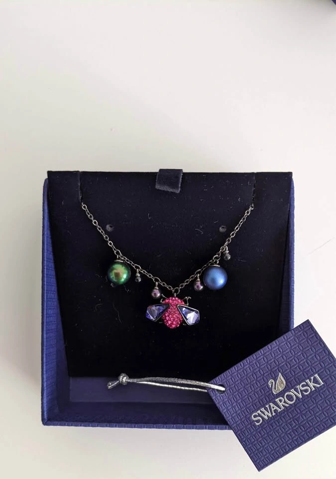 Swarovski Magnetized Necklace Insect Color Crystal Pearl - photo 4