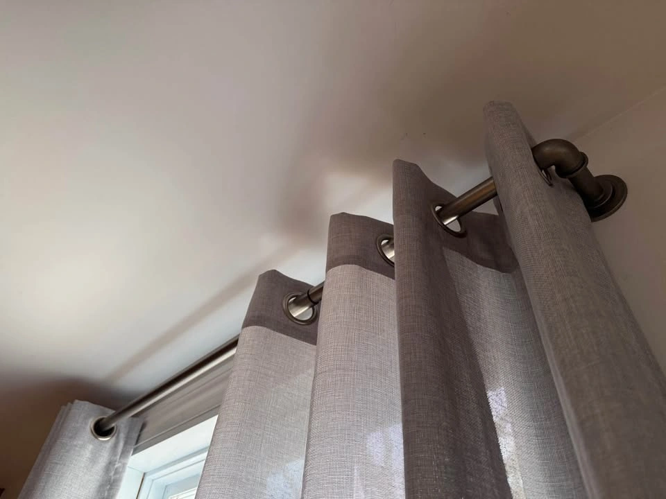 Curtains and Industrial Poles (2 Blackout, 1 Light) - photo 2