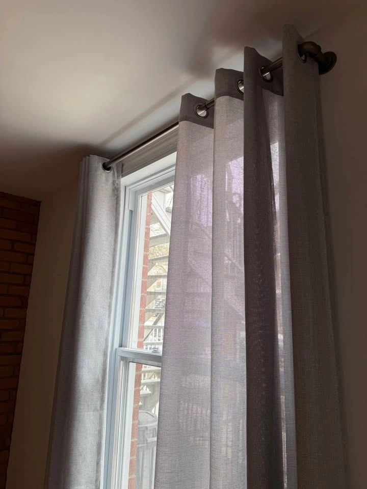 Curtains and Industrial Poles (2 Blackout, 1 Light) - photo 3