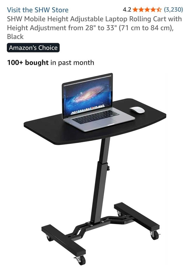 SHW Laptop Rolling Cart