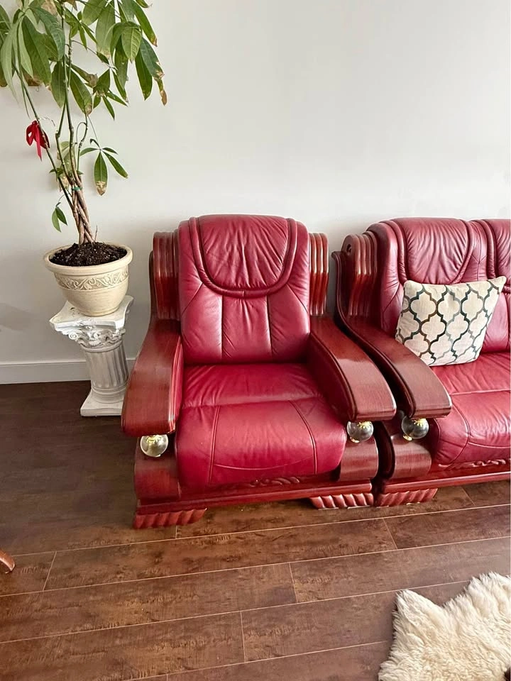 5 Piece Solid Wood Couch Set