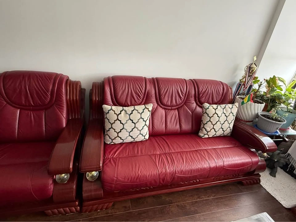 5 Piece Solid Wood Couch Set - photo 2