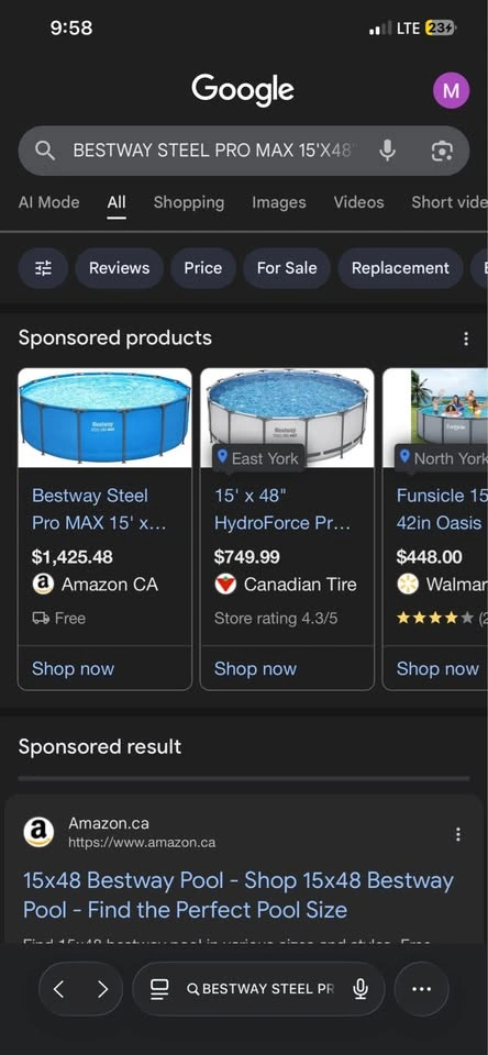 New Bestway Steel Pro Max 15' x 48" Above Ground Pool - photo 2
