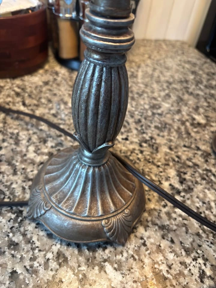 Pair of Silver Tone Buffet Lamps - photo 2