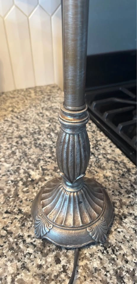 Pair of Silver Tone Buffet Lamps - photo 3