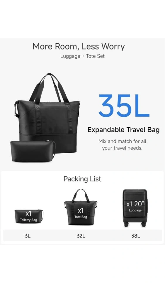 LUGGEX 3-Piece Carry-On Luggage Set - photo 2