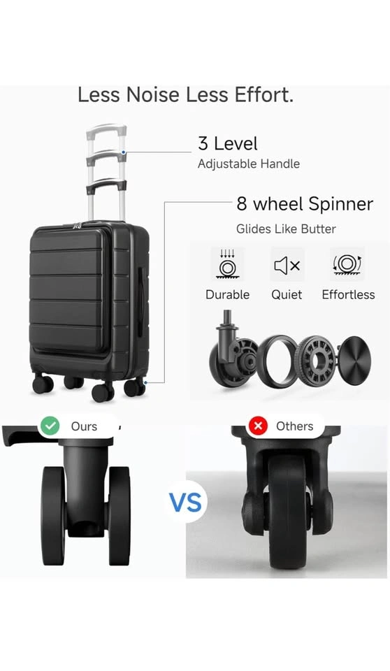 LUGGEX 3-Piece Carry-On Luggage Set - photo 4