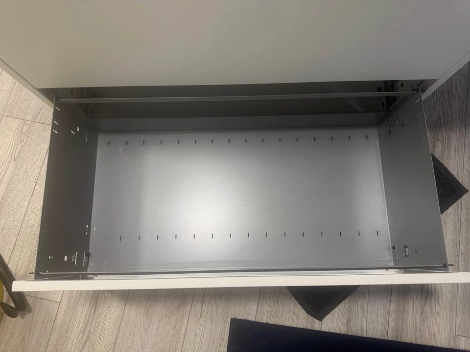 3 Drawer Metal Filing Cabinet with Wooden Top – Locking (Key Inc - photo 3