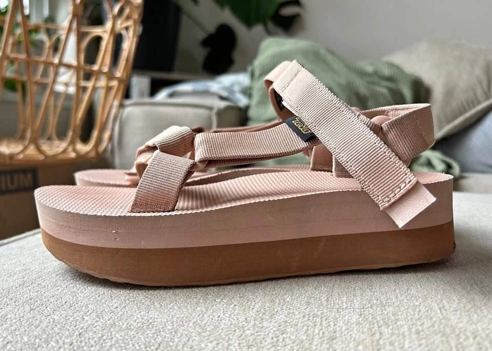Two tone Platform Teva Sandals size 8