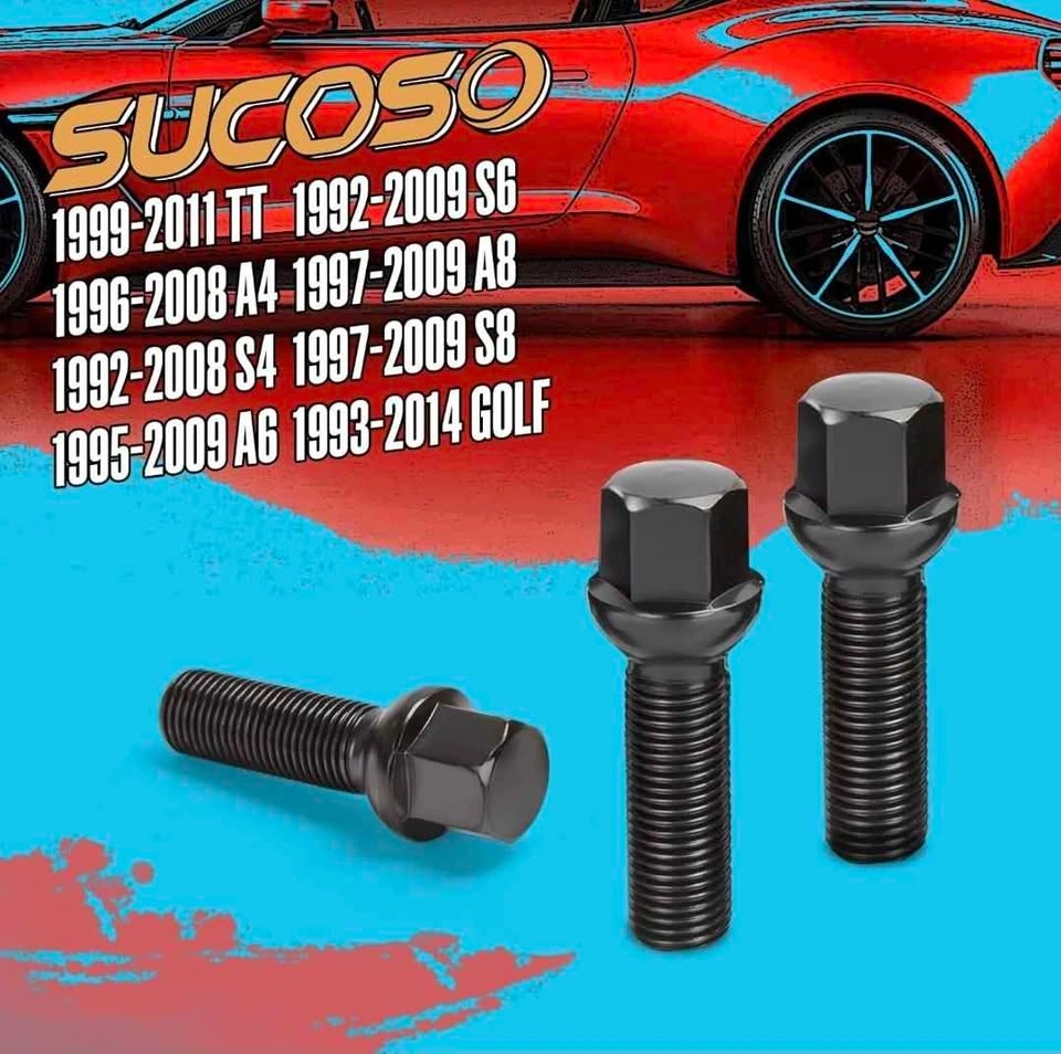 SUCOSO 20PCS M14x1.5 Extended Lug Bolts 45mm Shank Ball Seat - photo 3