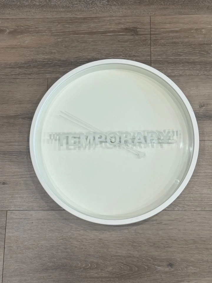 Virgil Abloh x IKEA MARKERAD "TEMPORARY" Wall Clock - photo 3