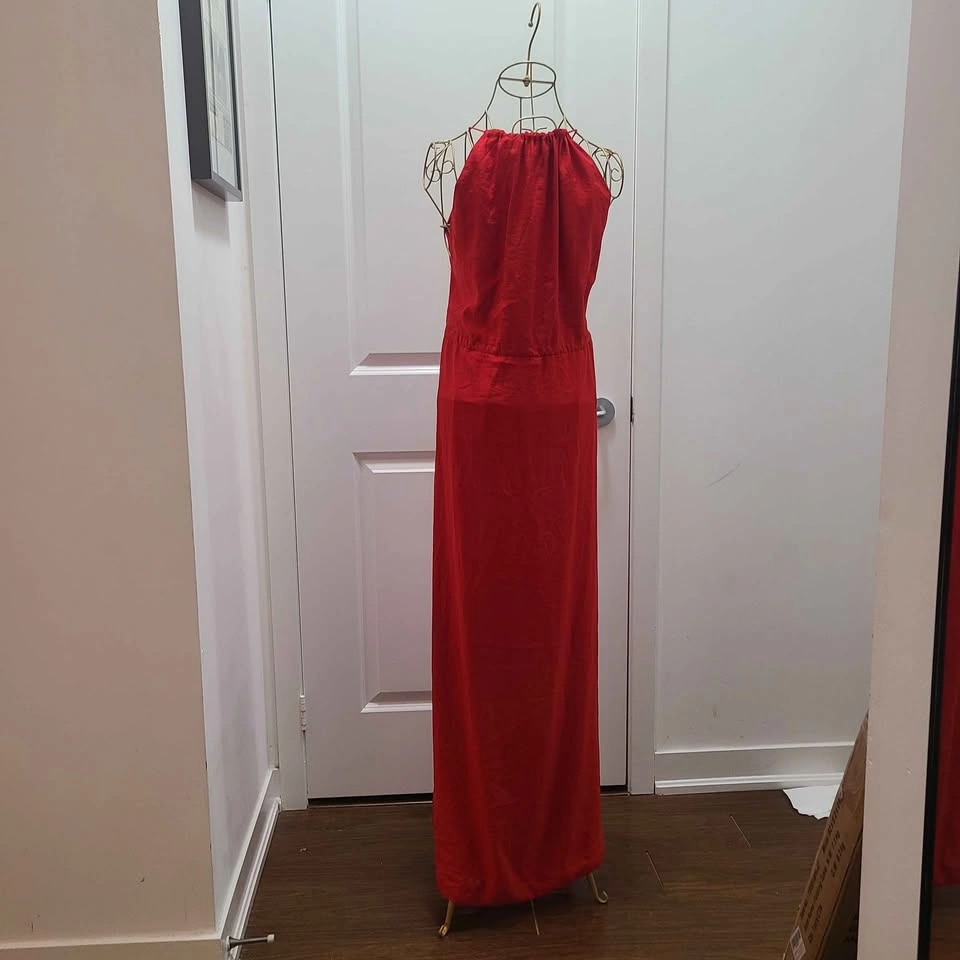 Red Long Cocktail Casual Dress - photo 2