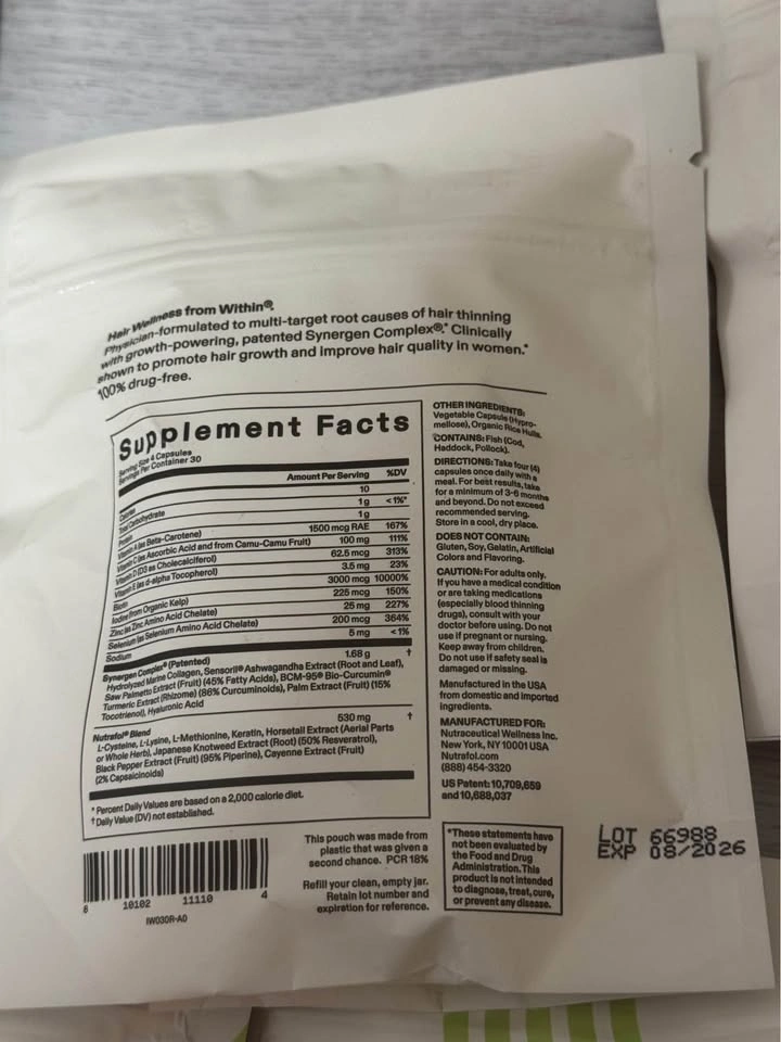 Nutrafol Women Hair Growth ($40 each - 4 bags) - photo 2