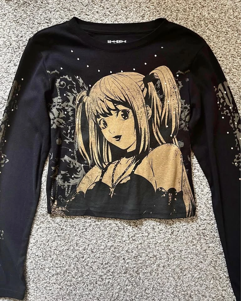 Hot Topic Studded Long Sleeve Death Note