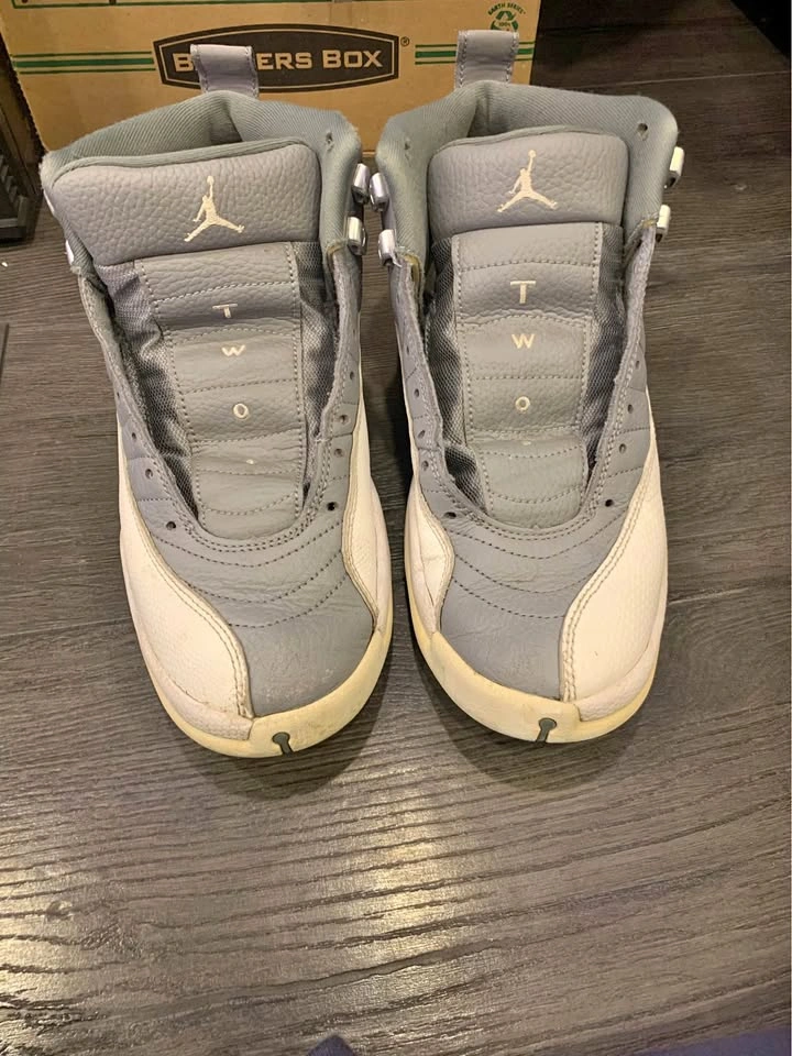 Grey Jordan 12s Size 8