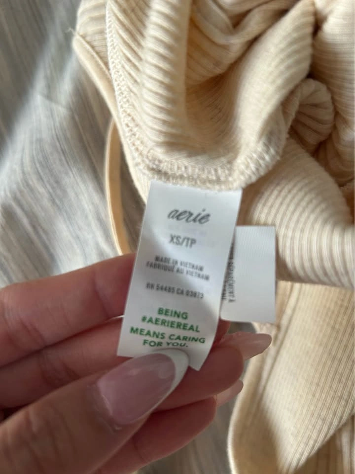 Aerie Long Sleeve Cross Back Bodysuit XS - photo 3