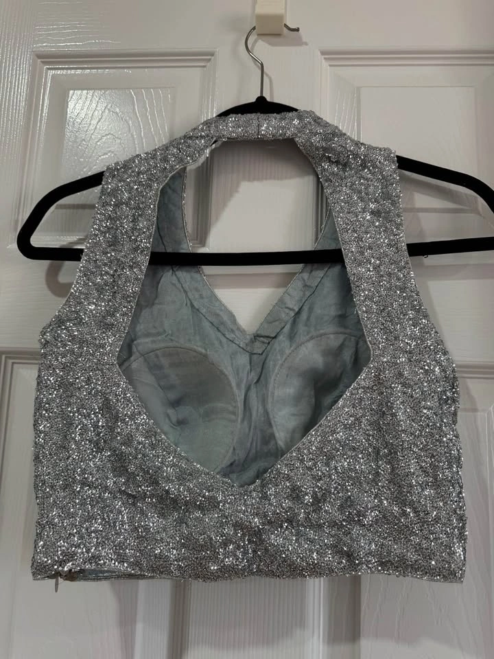 Beautiful silver sequence blouse - photo 3