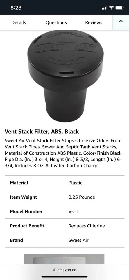 Septic Vent Pipe Filter and Activated Carbon - photo 2