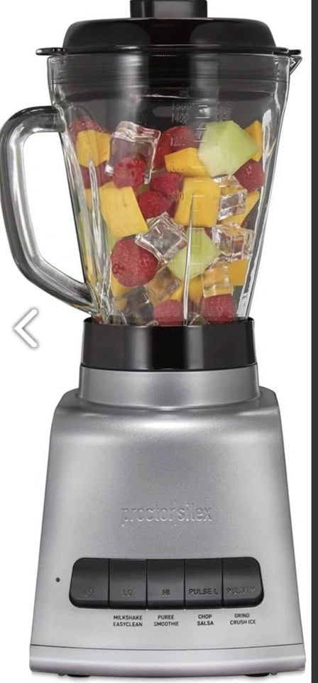 Proctor-Silex Blender, 950 Watts, 52 oz, Black & Silver - photo 4