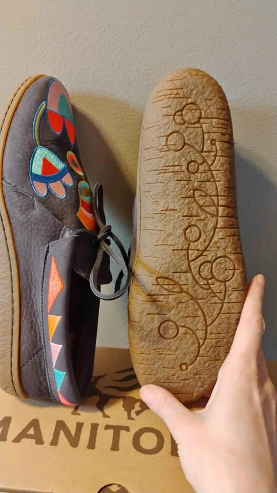 BNIB "Not Afraid" Street Moccasin Shoe, Embroidery Edition