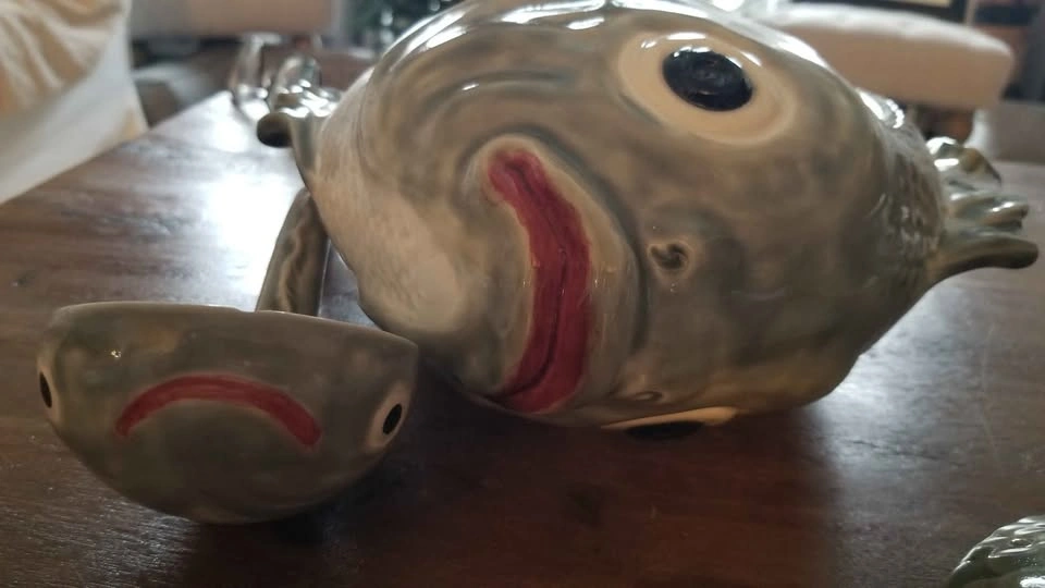 MCM Majolica Fish Tureen from Portugal - photo 4