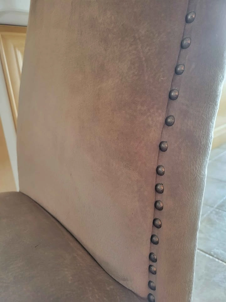 Diningroom Chairs Skirted Microsuede Parsons with Nailhead Trim - photo 3