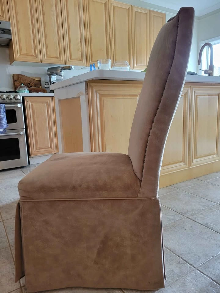Diningroom Chairs Skirted Microsuede Parsons with Nailhead Trim - photo 4