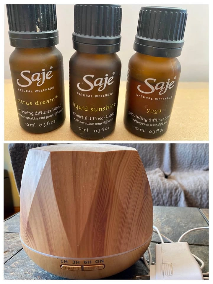 Wood Grain Aroma Diffuser with Saje Essential Oils