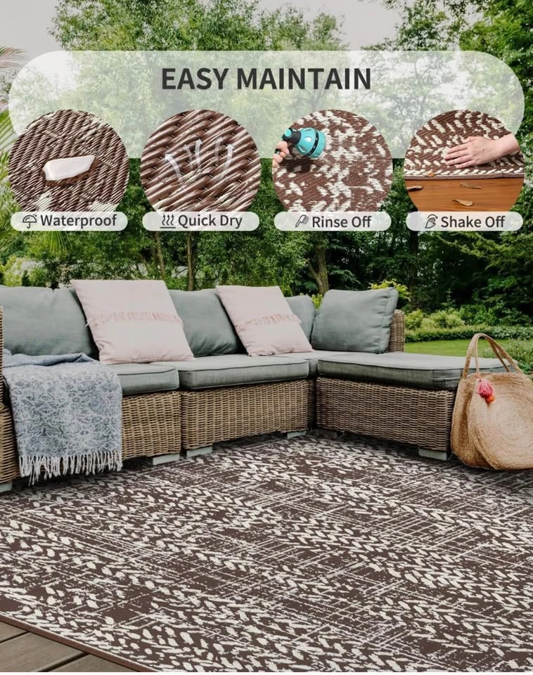 Outdoor Waterproof Knitted Rug 8 x 10 - photo 4