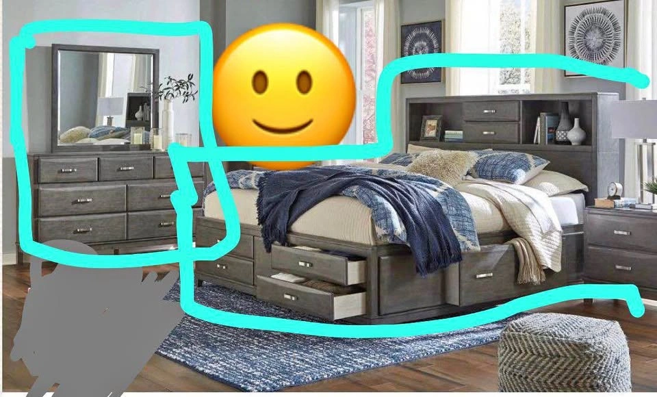 King Size Bed with Dresser