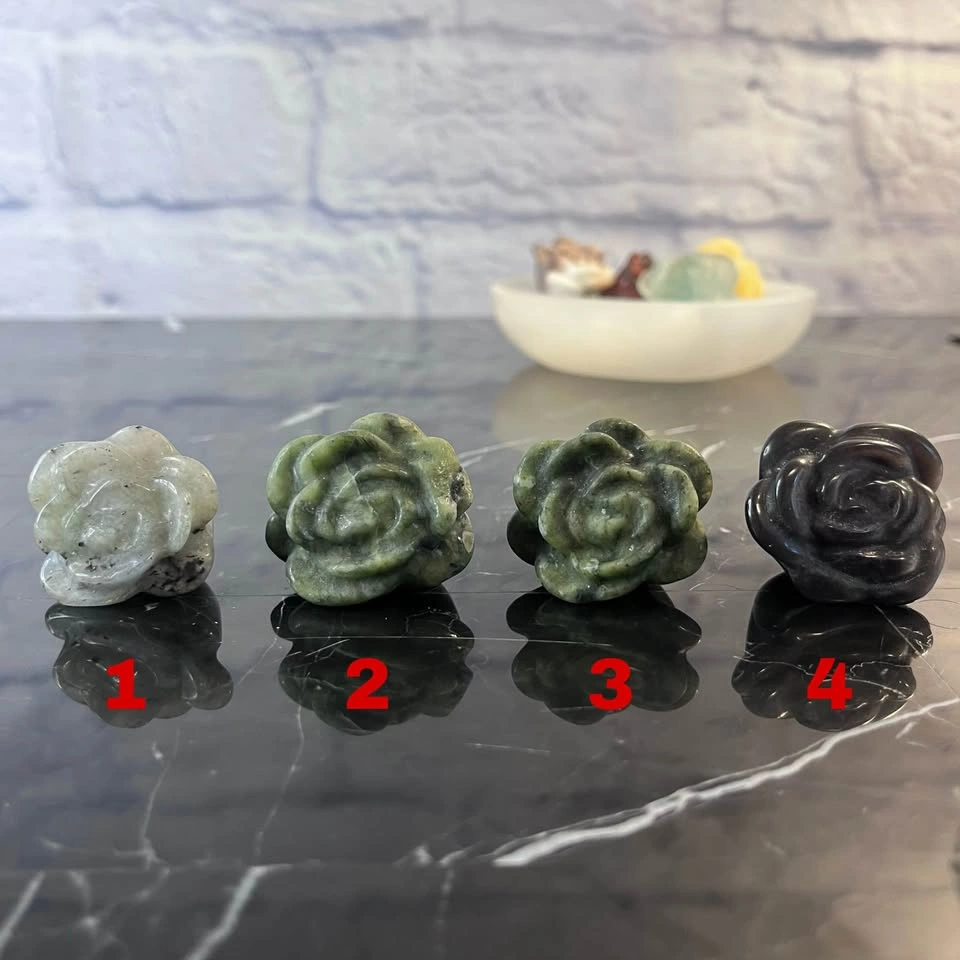 Healing Natural Crystals Rose Flowers - Carved Roses Crystal Gem - photo 2
