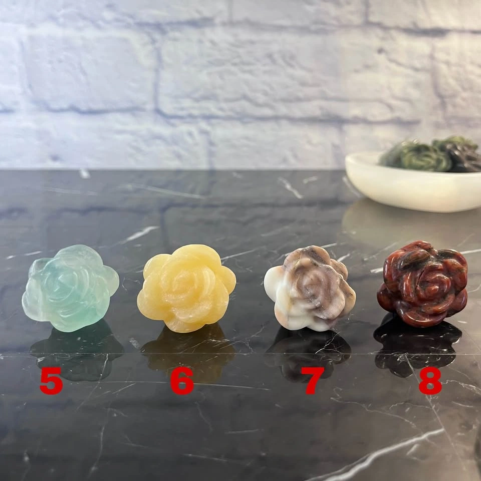 Healing Natural Crystals Rose Flowers - Carved Roses Crystal Gem - photo 3