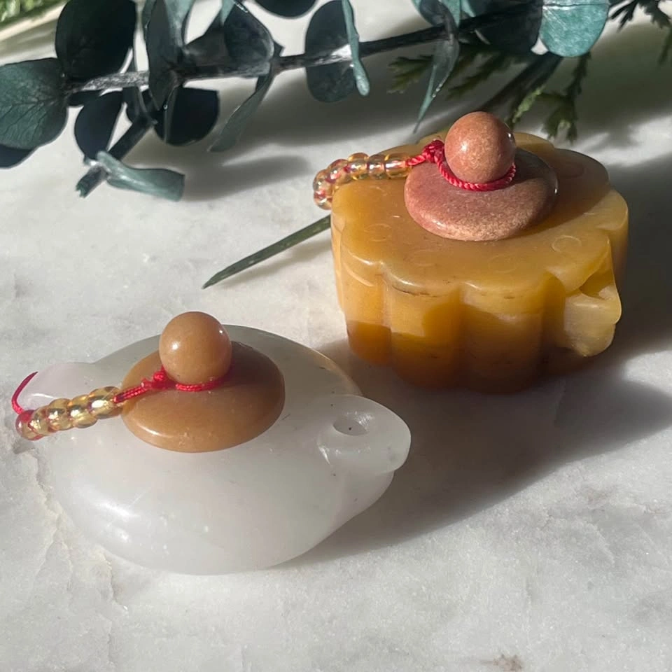 Mini Natural Jade Crystal Teapots - photo 2