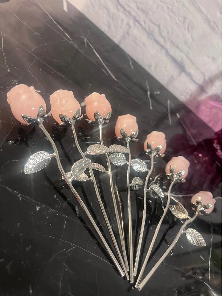 Rose Quartz Crystal Flowers - Stone of Love - Mother's Day Gift