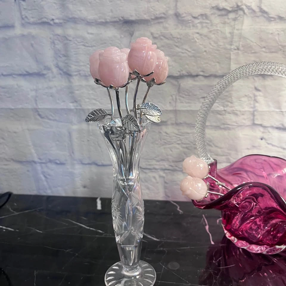 Rose Quartz Crystal Flowers - Stone of Love - Mother's Day Gift - photo 4