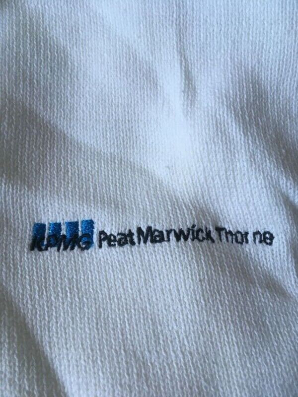 KPMG V Neck White Sweater