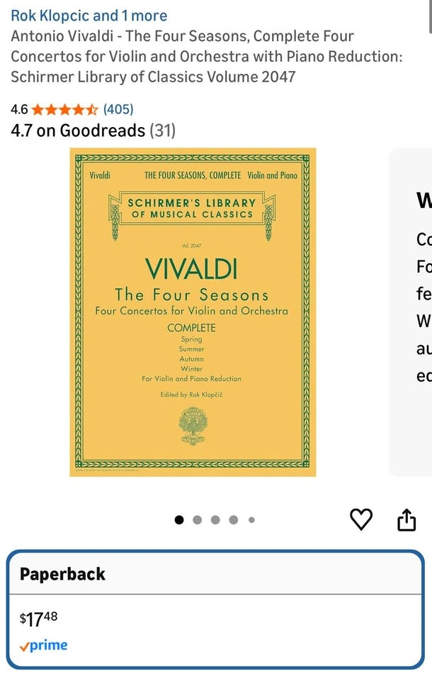 Vivaldi The Four Seasons Four Concertos for Violin and Orchestra - photo 3