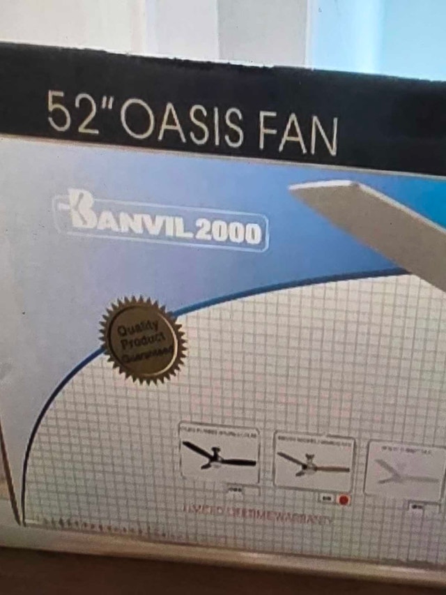 Banvil 2000 Oasis 52" Ceiling Fan with Light & Remote - photo 2