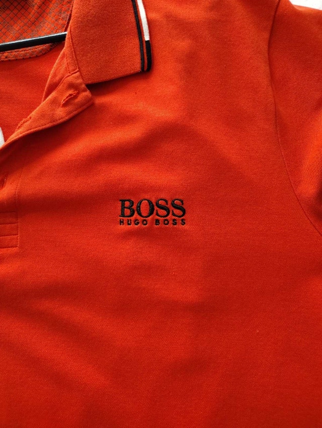 Half sleeve Hugo shirt orange