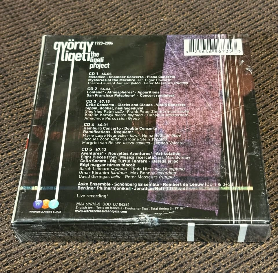 Ligeti Project 5-CD Box Set (Teldec) - New & Sealed - photo 2