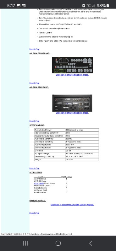 Audio 2000's akj7808 Professional Karaoke Machine - photo 4