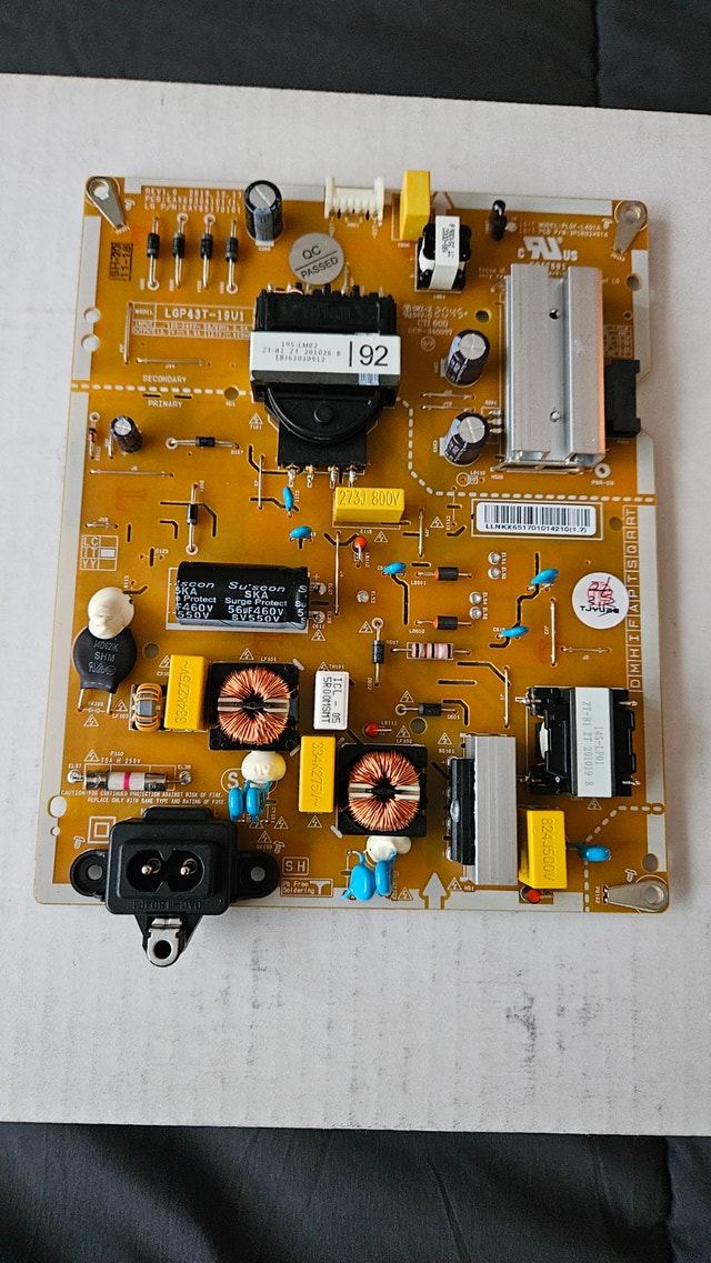 LG 43un7300aud Power Supply EAY65170101 LGP43T-19U1 - photo 2